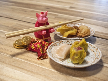  Multi-color year of the pig chopstick holder  3d model for 3d printers