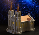 Modelo 3d de Multi-color de la catedral para impresoras 3d