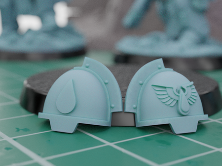  Primaris aggressor blood angel pads  3d model for 3d printers