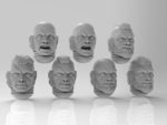  Space soldier heads - no helmets  3d model for 3d printers