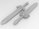 Modelo 3d de Maestro diseÑado sangrienta espada de energía para impresoras 3d