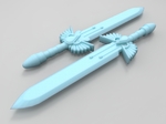 Modelo 3d de Maestro diseÑado sangrienta espada de energía para impresoras 3d