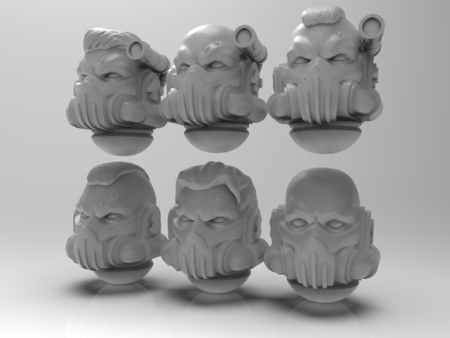 Space Warrior Suppressor Sergeant Heads