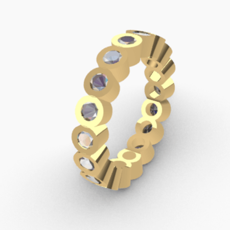 Modelo 3d de Anillo de boda de tamaño 16 para impresoras 3d