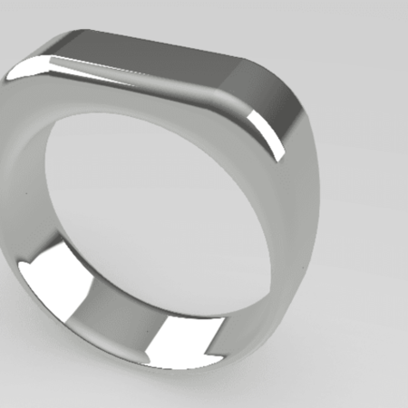 Modern rounded ring - size 17