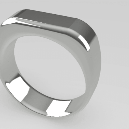  Modern rounded ring - size 17  3d model for 3d printers