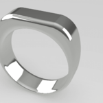 Modelo 3d de Moderno redondeado anillo - tamaño 17 para impresoras 3d