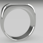  Modern rounded ring - size 17  3d model for 3d printers