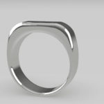  Modern rounded ring - size 17  3d model for 3d printers