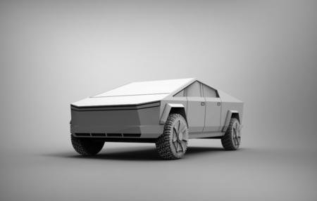 Modelo 3d de Tesla cybertruck 28mm para impresoras 3d