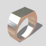 Modelo 3d de Tipo del sello del anillo de tamaño 17 para impresoras 3d