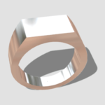 Modelo 3d de Tipo del sello del anillo de tamaño 17 para impresoras 3d