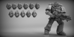 Sci-fi knight helmets - thankyou for 1000 followers!  3d model for 3d printers