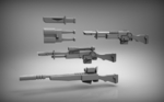 Modelo 3d de Lasgun, francotiradores, engranaje para impresoras 3d