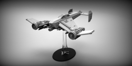  Stand for scifi stuka bomber  3d model for 3d printers