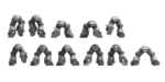  11 pairs of power armour legs - 28mm heroic  3d model for 3d printers