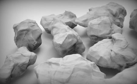 Rocks for wargaming (collection of 18 high res)
