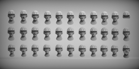  Starship trooper heads - heroic 28mm  3d model for 3d printers