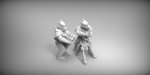  Guard dogs - heavy weapons 2 x4 28mm (resin)  3d model for 3d printers