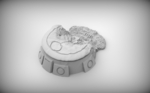  Destroyed alien bunker  3d model for 3d printers