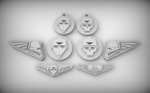  Imperial iconography / aquila / skull / keyring  3d model for 3d printers