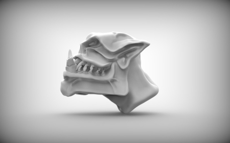  Orc head 2  3d model for 3d printers