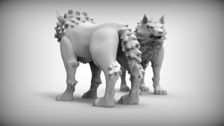 Modelo 3d de Modelo lobo para impresoras 3d