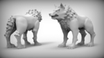 Modelo 3d de Modelo lobo para impresoras 3d