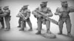  Special weapons - guard dogs x9 28mm (resin)  3d model for 3d printers
