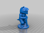 Knight cat standing  3d model for 3d printers