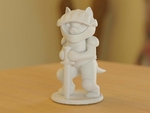  Knight cat standing  3d model for 3d printers