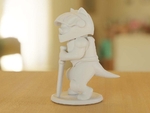  Knight cat standing  3d model for 3d printers