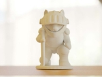  Knight cat kneeling  3d model for 3d printers