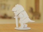  Knight cat kneeling  3d model for 3d printers