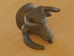  Bull head statue on stand  3d model for 3d printers