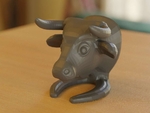  Bull head statue on stand  3d model for 3d printers