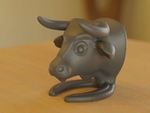  Bull head statue on stand  3d model for 3d printers