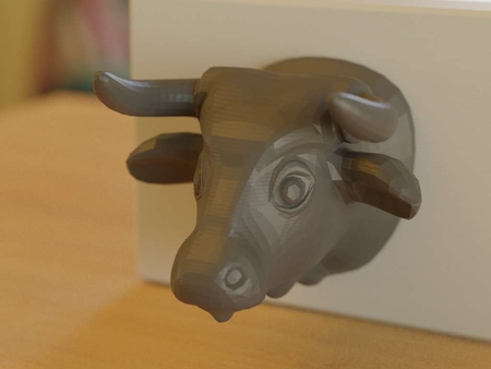  Bull head statue  3d model for 3d printers