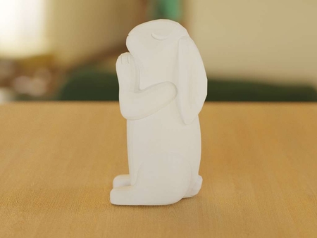  Bunny praying to sky  3d model for 3d printers