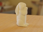  Bunny praying to sky  3d model for 3d printers