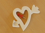  Heart arrow - push pin  3d model for 3d printers