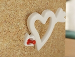 Modelo 3d de Corazón de flecha - push pin para impresoras 3d
