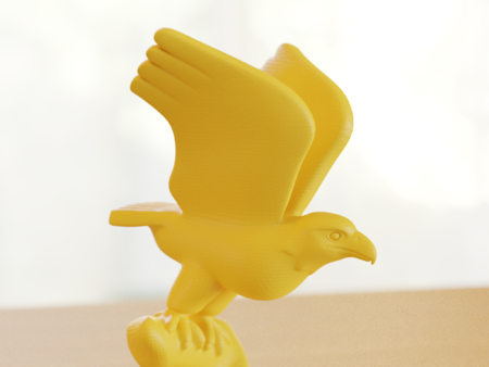  Eagle taking off  3d model for 3d printers