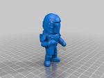  Armed sci-fi character (2)  3d model for 3d printers
