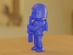  Armed sci-fi character (1)  3d model for 3d printers