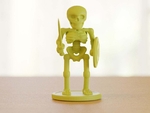 Modelo 3d de Esqueleto soldado de pie para impresoras 3d