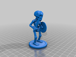  Skeleton soldier standing  3d model for 3d printers