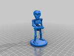  Skeleton soldier with spear  3d model for 3d printers