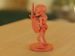  Skeleton soldier fighting  3d model for 3d printers