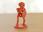  Skeleton soldier fighting  3d model for 3d printers